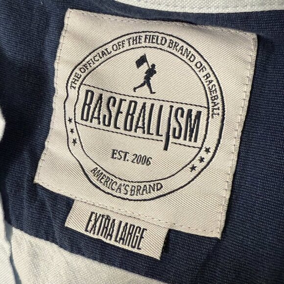 Baseballism Button Down Men's XL Shirt Baseball Bats Lt. Blue - Picture 2 of 7